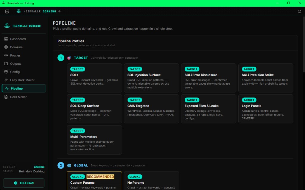HeimDork pipeline profiles